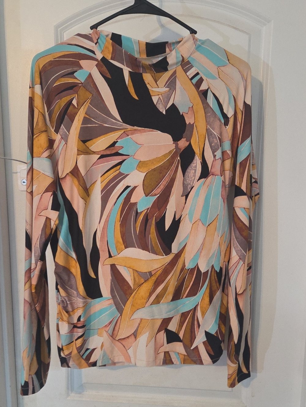 CALIA Workout Long Sleeve Top Abstract Print XL